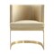 Manhattan Comfort Aura Dining Chair in Sand and Polished Brass, PK2 2-DC026-SD - alternate 4